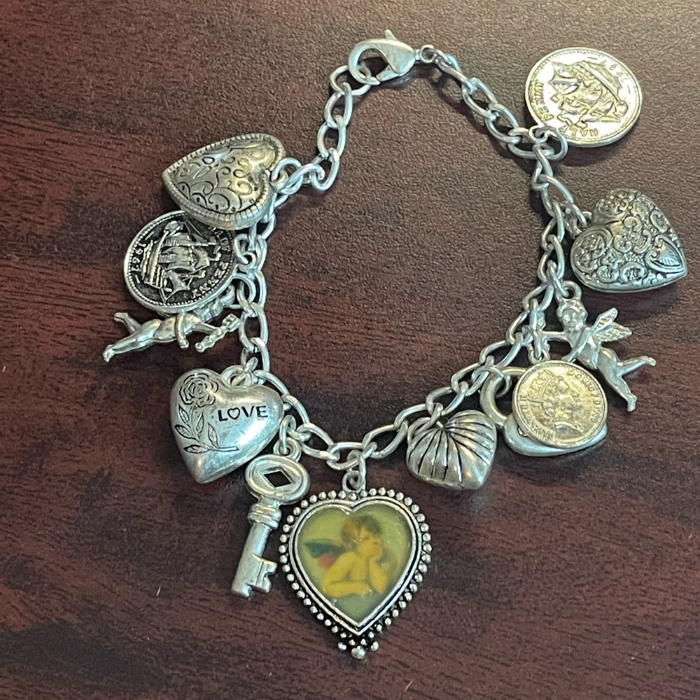 EUC angle charm bracelet